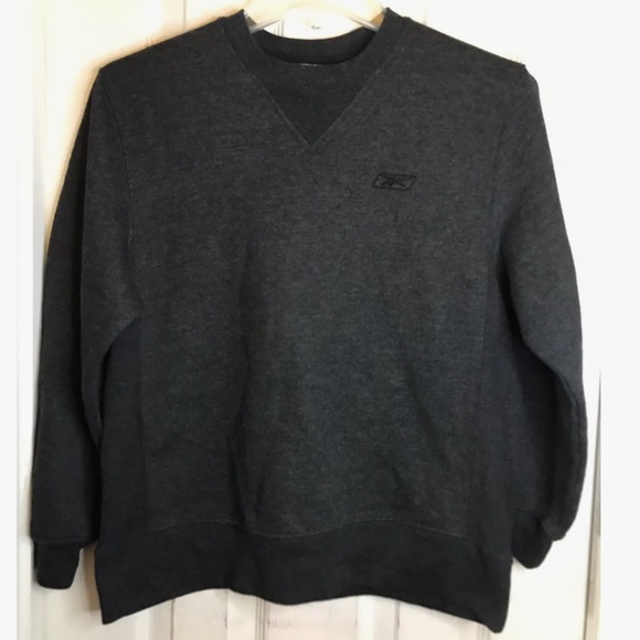 Kid's Medium Reebok Dark Gray Long Sleeve Sweatshirt M - Picture 1 of 6